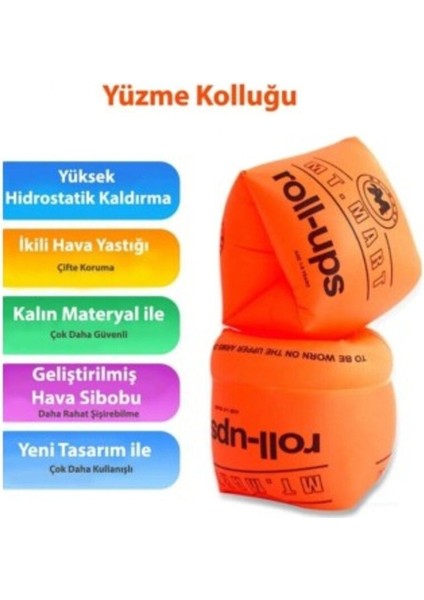Şişme Yüzme Kolluğu Her Yaşa Uygun Renk Mavi ,pembe,turuncu 1 Adet