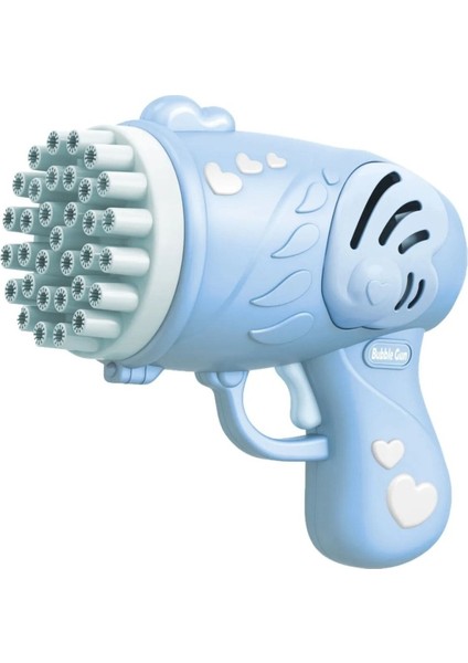 Kanal Işıklı Pilli Baloncuk Makinesi Baloncuk Tabancası Köpük Tabancası Bubble Gun Mavi 1 Adet