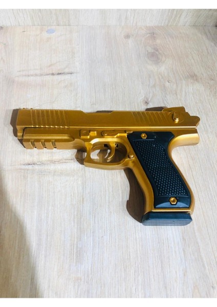 Elite Gold-Siyah ve Gümüş Renk Boncuklu Oyuncak Tabanca 1 Adet + 21 Paket Boncuk 1 Adet