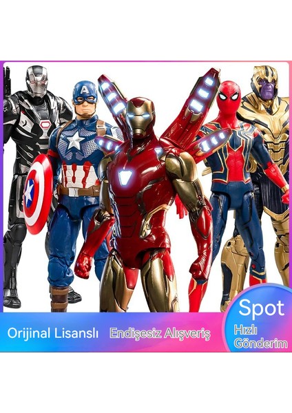 Marvel Avengers 7 Inç Çelik Örümcek Adam Bebek Süsü Oyuncak Kaptan Amerika (Yurt Dışından) fiyatları