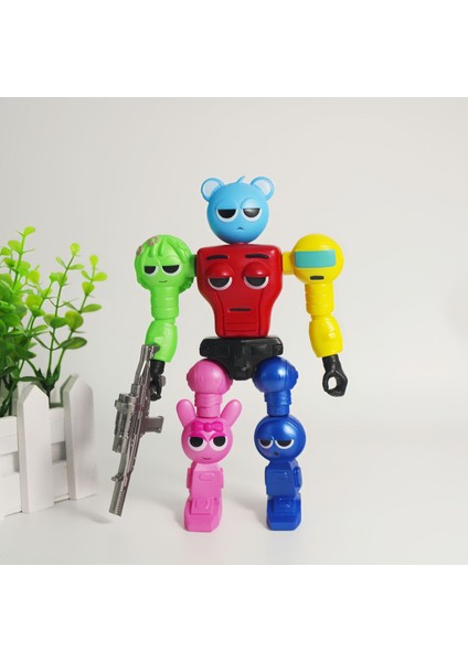 Luxıxı 18CM Ritim Kutusu Robot Sprunki El Yapımı Hareketli Montaj Oyunu Robot Modeli Salıncak (Yurt Dışından) fiyatları