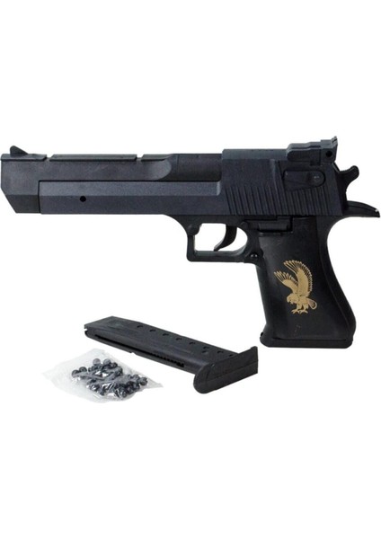 Elite Oyuncak Silah Boncuk Atan Tabanca Desert Eagle 600 Adet Boncuk Mermi Hediye 1 Adet