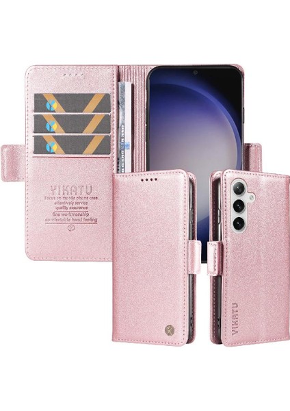 Kart Yuvaları Premium Faux Deri Ile Samsung Galaxy S25 Için Flip Case ve (Yurt Dışından) modelleri