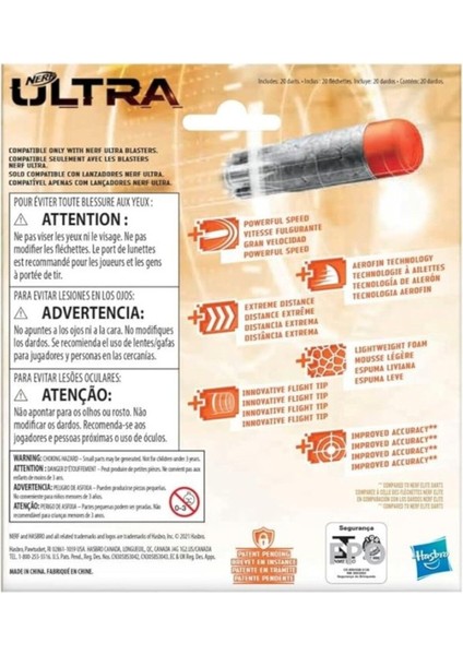 Elite Nerf Ultra 20-Dart Dolum Paketi, Yalnızca Nerf Ultra Blasterler E6600EU6 ile Uyumlu, 20 Resmi Nerf 1 Adet fırsatları
