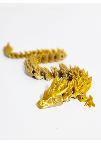 Elite Renk Değiştiren Kristal Ejderha Crystal Dragon 2 Renkli Altın Gümüş Hareketli Figür Oyuncak 30 cm 1 Adet