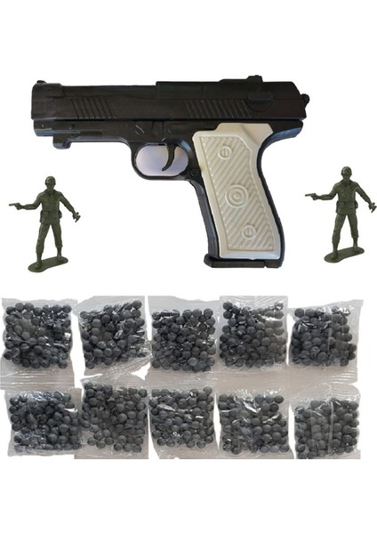 Elite M-007 Boncuk Atan Oyuncak Tabanca + 10 Paket Boncuk + 2 Adet Plastik Hedef 1 Adet