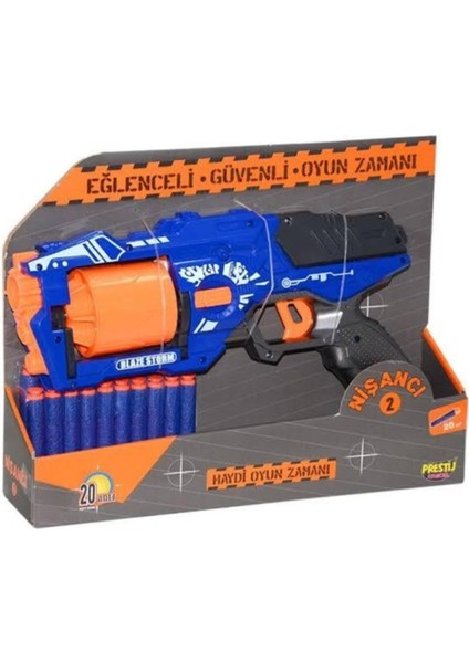 Yumuşak Sünger Köpük Mermi Atan Nerf Nişancı Nörf Silah Tabanca 1 Adet