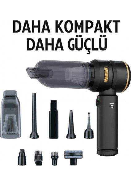 15000PA 3 Kademeli Şarjlı Güçlü Vakumlu Oto Süpürgesi Elektrik Süpürgesi