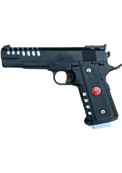 Elite Türk Bayrak Stickerli Boncuk Atan Tabanca 40 Mermili 20 cm 1 Adet