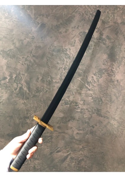 Elite Rengoku Kyojuro Katana Sword Kılıç 75 cm Katlanabilir Sağlam Plastik Açılıp Kapanabilen Katana 1 Adet
