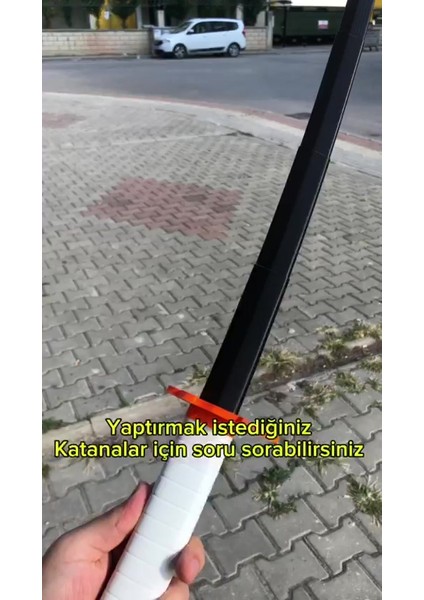 Elite Rengoku Kyojuro Katana Sword Kılıç 75 cm Katlanabilir Sağlam Plastik Açılıp Kapanabilen Katana 1 Adet