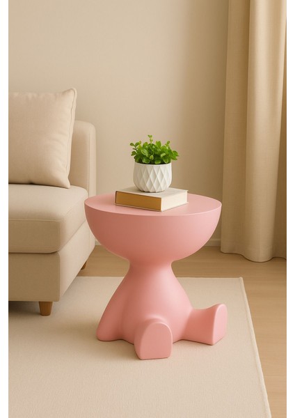 Tedy Yan Sehpa & Ayıcık Zigon Sehpa & Pinterest Sehpa Modeli - Pembe