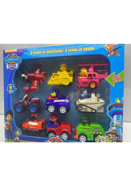 Elite Paw Petrol 9’lu Figür Set Yeni Model Çoklu Paw Petrol Figür Set 1 Adet