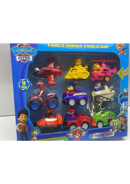 Elite Paw Petrol 9’lu Figür Set Yeni Model Çoklu Paw Petrol Figür Set 1 Adet modelleri