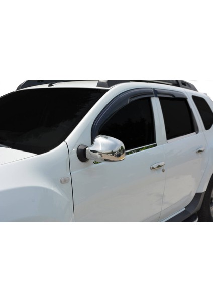 Dacia Duster Uyumlu 2013-2017 Krom Ayna Kapağı 2 Parça Paslanmaz Çelik