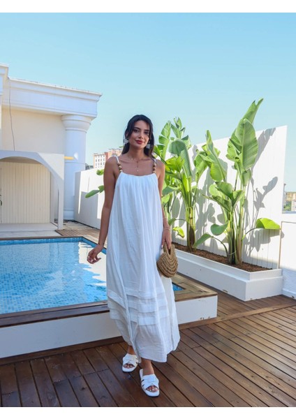 Boncuk Askılı Müslin Elbise fiyatları