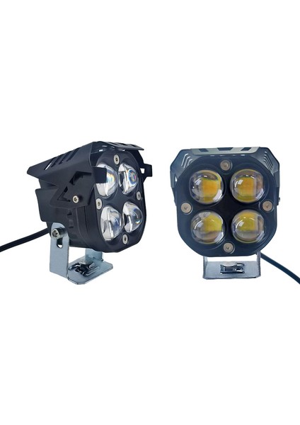 Offroad Sis Lambası 7.8 x 7.8 x 7.1 cm Mavi Gündüz Ledli Çakarsız 12-60V Set fiyatları