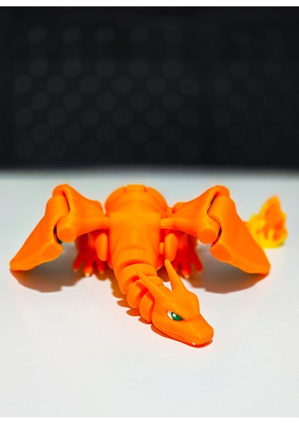 Elite Dev Boy! Charizard Eklemleri ve Kanatları Hareketli 30 cm Uzunluğunda Pokemon Figür Oyuncakları 1 Adet