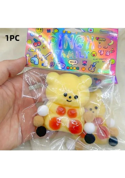 Elite Teddy Kahverengi Ayıcık Pati Jel Taba Pudra Pembe Beyaz Yumuşak Squishy Stress Oyuncak Sukuşi 1 Adet