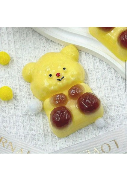 Elite Teddy Kahverengi Ayıcık Pati Jel Taba Pudra Pembe Beyaz Yumuşak Squishy Stress Oyuncak Sukuşi 1 Adet
