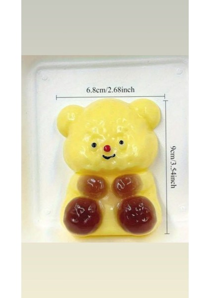 Elite Teddy Kahverengi Ayıcık Pati Jel Taba Pudra Pembe Beyaz Yumuşak Squishy Stress Oyuncak Sukuşi 1 Adet
