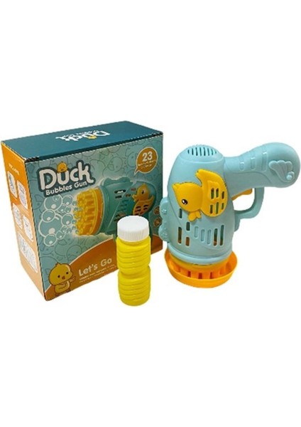 Elite Duck Çok Delikli Pilli Köpük Atan Tabanca 23 Delikli Bubble Gun Mavi 1 Adet