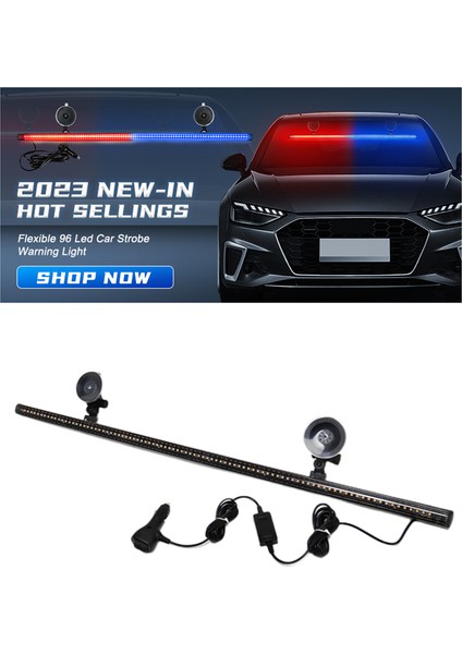 Çakar Lamba 12-32V Esnek Model 84CM Vantuzlu Çakarlı Mavi-Kırmızı / LAPA543 fiyatları