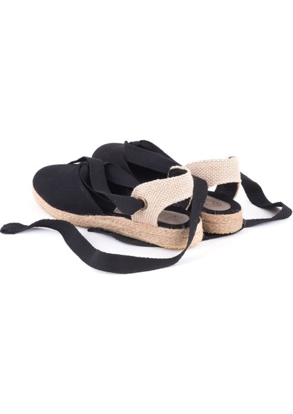 Gerçek Elişi Ipli Düz Topuk Keten Espadril Handmade