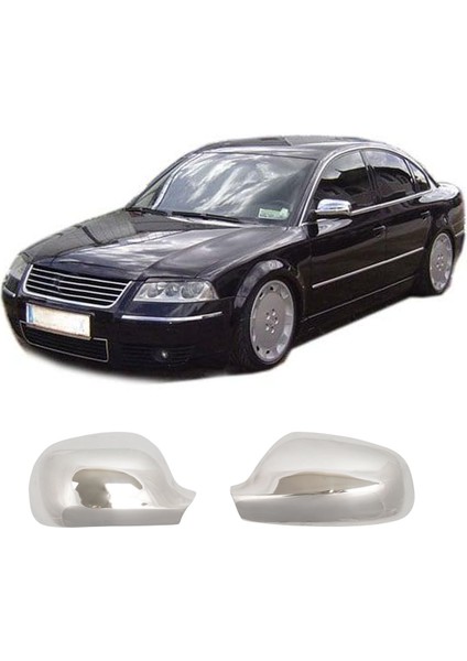 Volkswagen Passat 3b Uyumlu 1997-2004 Krom Ayna Kapağı 2 Parça Paslanmaz Çelik