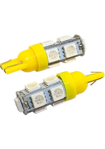 T10 Çakar Ledli Dekoratif Ampul T10 2 Adet 9 Smd/ledli Turuncu