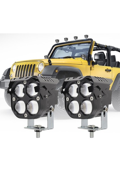 Offroad Sis Lambası 7.8 x 7.8 x 7.1cm Kırmızı Gündüz Ledli Çakarsız 12-60V Set modelleri