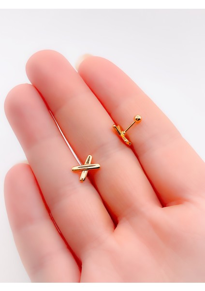 Cerrrahi Çelik Piercing ( Pirsing ) x Figürlü Tragus Helix Piercing (1ADET) fiyatları