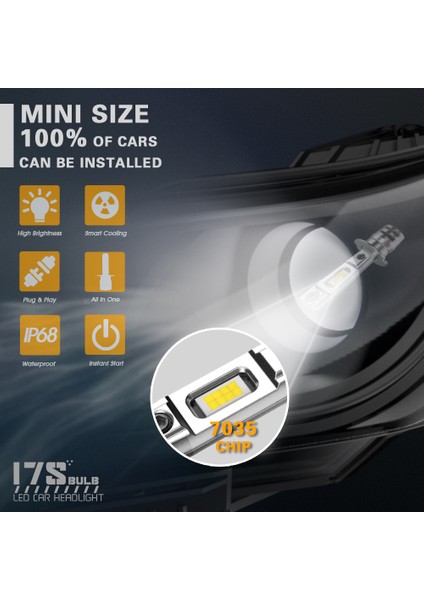 Otovo Yüksek Performanslı H1 LED Far Ampulü 80W 11000LM Soğuk Beyaz fiyatları
