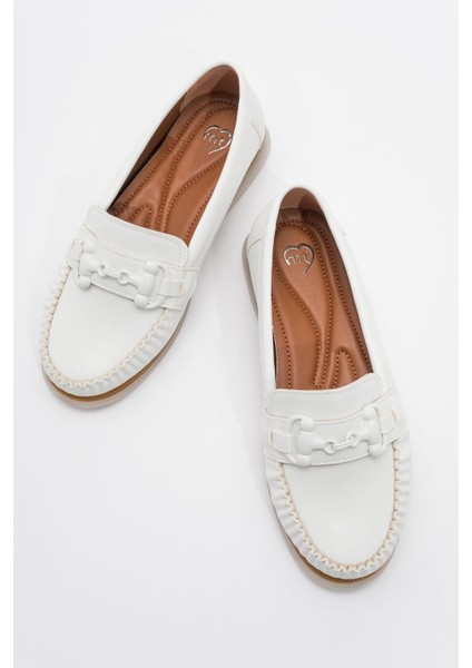 Kadın Günlük Ayakkabı Beyaz Cilt modelleri