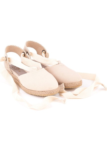 Gerçek Elişi Ipli Düz Topuk Keten Espadril Handmade fırsatları