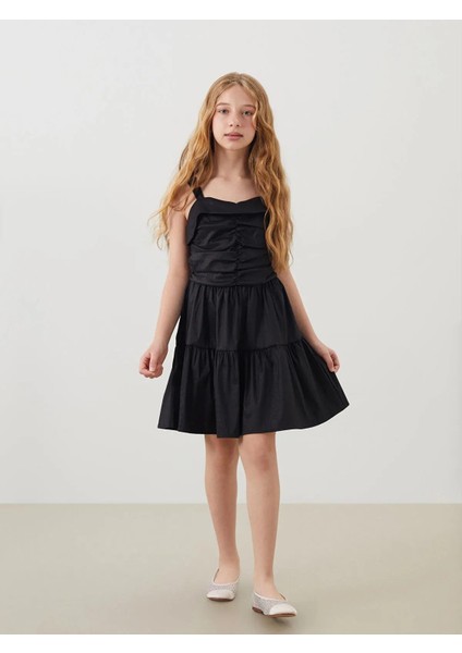 Lcw Kids Kare Yaka Kız Çocuk Elbise (S5)