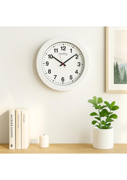 Brook Beyaz Çerçeve Modern Duvar Saati 242055