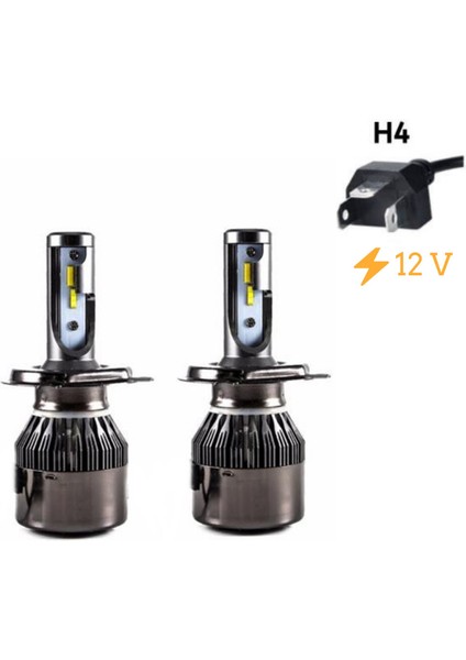 H4 Tip LED Far Ampulü Çift Renkli Sarı/beyaz 36W-4800LM-12V 2'li Takım fiyatları