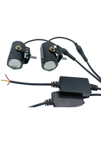 Güçlü 30W Motosiklet Offroad Sis Lambası Seti Sarı Beyaz