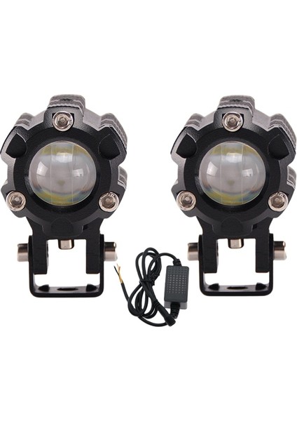 Offroad Sis Lambası Beyaz-Sarı (6.5 cm x 4.5cm 6.5cm ) 10W 12-80V Set / LASS347