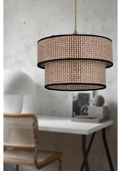 Rattan 2 Katlı Pasta Sarkıt Avize Çocuk Odası Yatak Odası Salon Mutfak Hol fiyatları