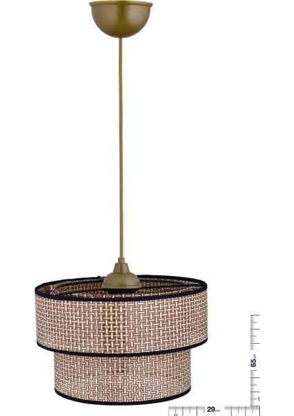 Rattan 2 Katlı Pasta Sarkıt Avize Çocuk Odası Yatak Odası Salon Mutfak Hol fırsatları