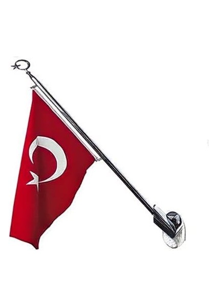Klasik Duvar Tipi Bayrak Direği (120 cm Boy)