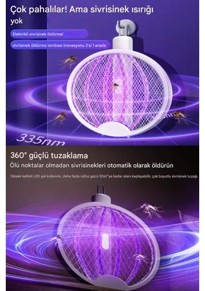 Şarjlı Sinek Raketi Sivrisinek Öldürücü Raket Haşere Öldüren Elektrikli Sineklik Aleti