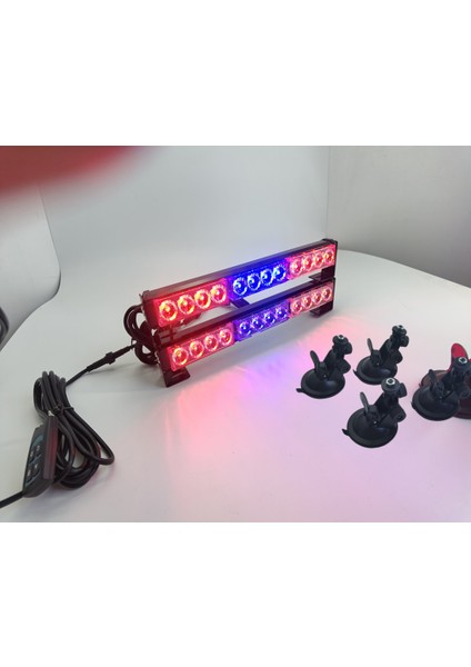 Güvenlik Uyarı Çakar Lambası Seti: 21 Flaş Modu, 2'li Kırmızı & Mavi fırsatları