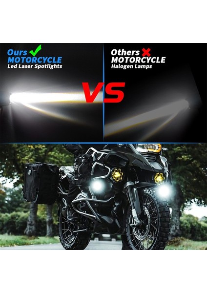 Offroad Sis Lambası 7.8 x 10 x 7 cm Sarı-Beyaz 12-60V Set fırsatları