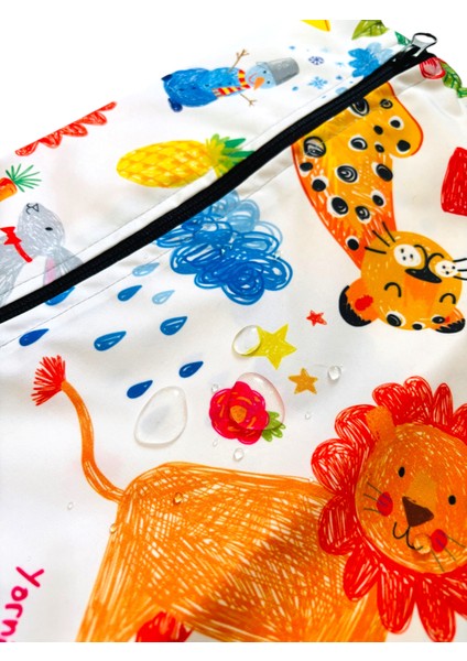 2 Adet, 29 x 35 Cm, Jungle ve Jungle Desen, Sıvı Geçirmeyen Çok Amaçlı Çanta, Ekonomik Set, Yıkanabilir modelleri