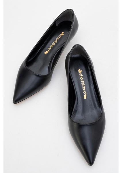 Kadın Topuklu Ayakkabı Siyah Cilt indirimleri