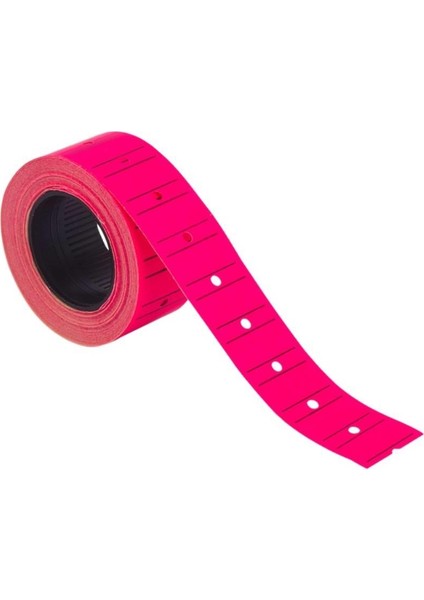 Motex Tanex Makine Etiketi Kraft Fiyatlandırma Numaralandırma BANT-12X21 mm -800'LÜ -Kırmızı -5 Adet