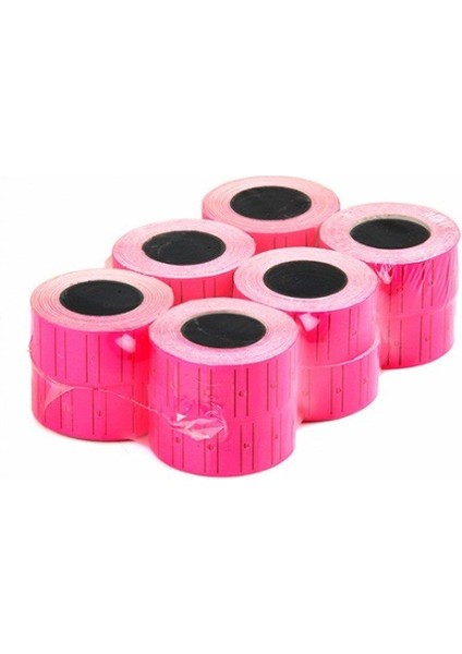 Motex Tanex Makine Etiketi Kraft Fiyatlandırma Numaralandırma BANT-12X21 mm -800'LÜ -Kırmızı -5 Adet
